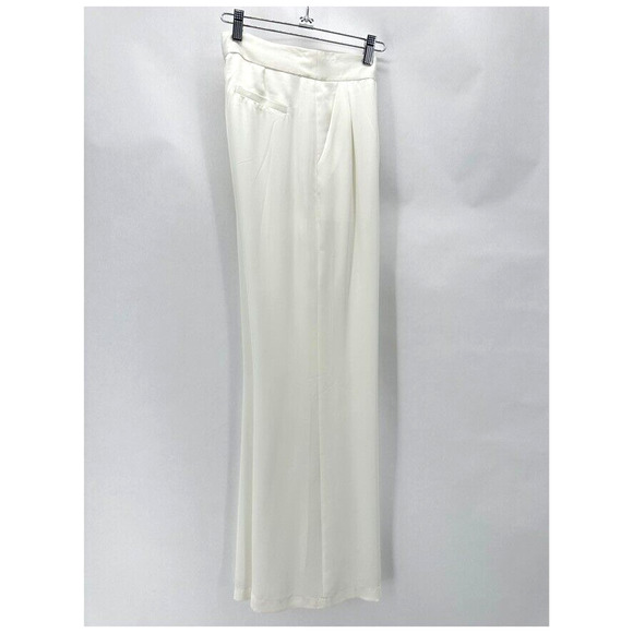 Ramy Brook Dress Pants Wide Leg Pants Size 2 White‎ Lined Coastal Preppy City - Picture 8 of 12